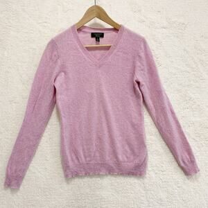 Cashmere Sweater Size Medium Pink V Neck Charter Club Luxury Winter